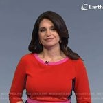 Maria’s red colorblock dress on Today