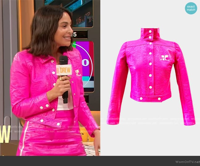 Courreges Hot Pink Cropped Jacket