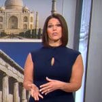 Dana Jacobson's navy keyhole dress on CBS Mornings