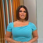 Dana Jacobson's sky blue dress on CBS Mornings