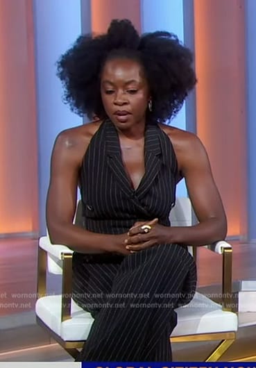 Danai Gurira’s pinstripe jumpsuit on Good Morning America