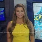 Dani’s yellow sleeveless sheath dress on Good Morning America