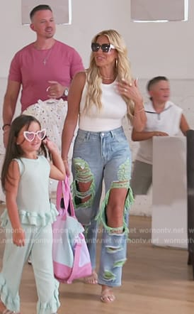 Danielle's distressed denim jeans on The Real Housewives of New Jersey