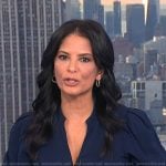 Darlene’s navy twist front dress on Today