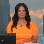 Darlene’s orange puff sleeve dress on Today