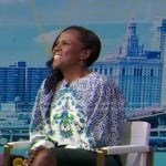 Deborah’s white floral blouse on Good Morning America