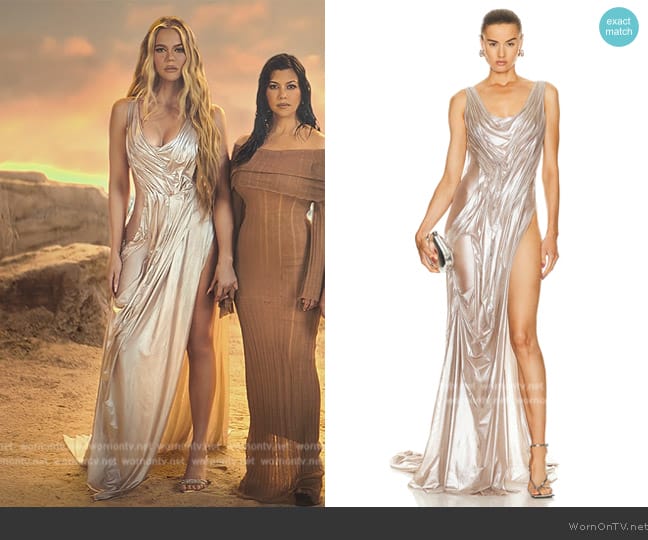 Di Petsa Sleeveless Gown worn by Khloe Kardashian (Khloe Kardashian) on The Kardashians