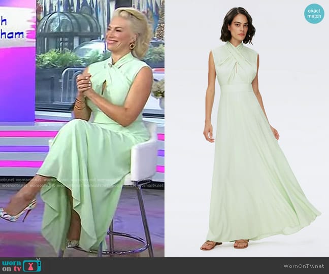 Diane von Furstenberg Mallery Dress in Mint Green worn by Hannah Waddingham on Today