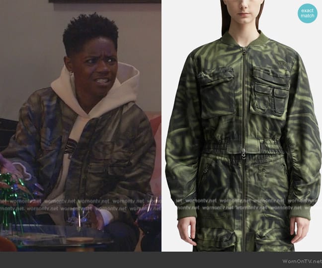 Diesel G-Khlow Cargo Bomber worn by Tamia Cooper (Bre Z) on All American