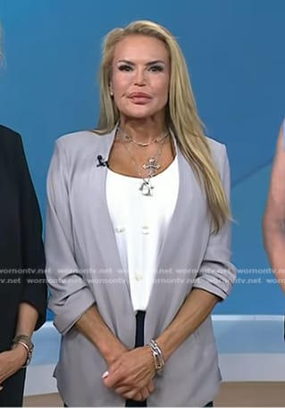 Dominique Brown's grey ruched sleeve jacket on Today