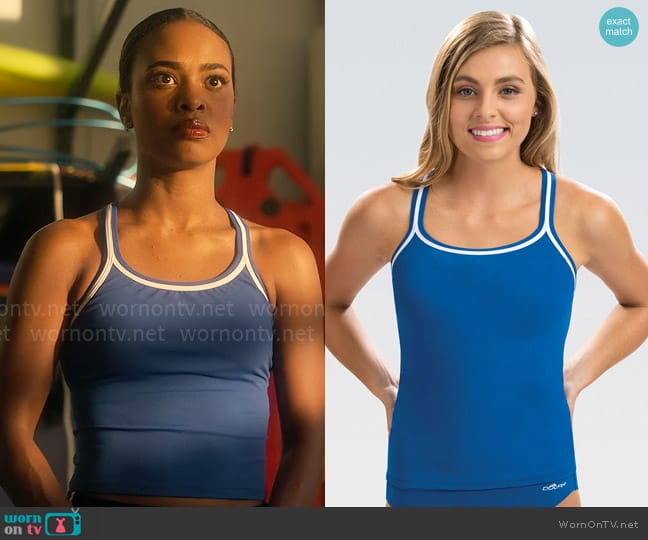 Dolfin Royal Tankini Top worn by Faran Bryant (Zaria) on Pretty Little Liars Original Sin