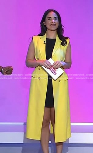 Donna’s yellow sleeveless double breasted jacket on Today