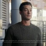 Doug's grey cable knit sweater on 9-1-1