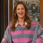 Drew’s blue stripe jersey top on The Drew Barrymore Show