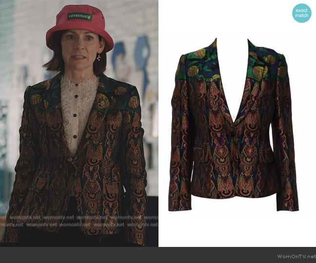 Dries Van Noten Embroidered Blazer worn by Elsbeth Tascioni (Carrie Preston) on Elsbeth