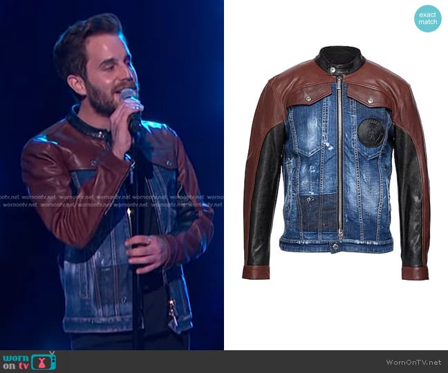 Dsquared2 Raw-trimmed Denim Jacket worn by Ben Platt on The Kelly Clarkson Show