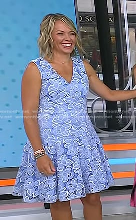 Dylan's blue floral lace dress on Today