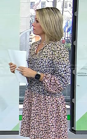 Dylan’s floral colorblock dress on Today