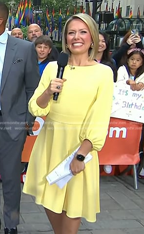 Dylan's yellow balloon sleeve dress on Today