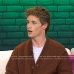 Eddie Redmayne’s brown mohair cardigan on Today