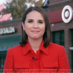 Elizabeth’s red tweed jacket on Good Morning America