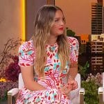 Ellen Pompeo's floral print dress on The Jennifer Hudson Show