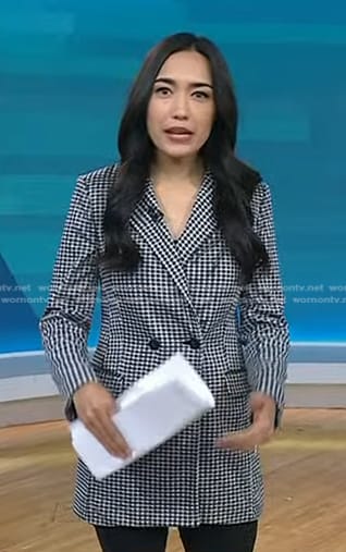 Emilie’s check blazer on Today