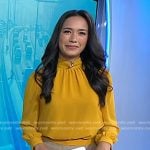 Emilie’s yellow mock neck blouse on Today