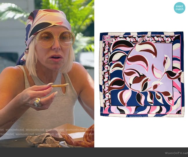 Emilio Pucci Silk Printed Scarf worn by Margaret Josephs on The Real Housewives of New Jersey