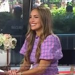 Emily Orozco’s pink check dress on Today