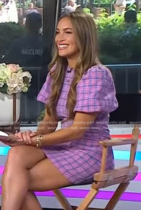 Emily Orozco's pink check dress on Today