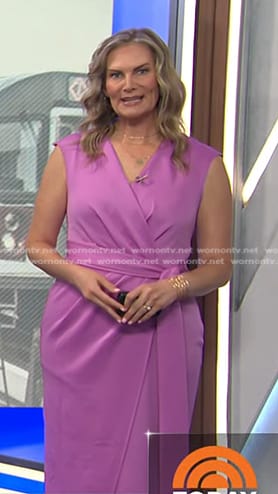 Emily’s purple belted wrap dress on Today