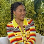 Emma Grede’s stripe ribbed bodysuit on Tamron Hall Show