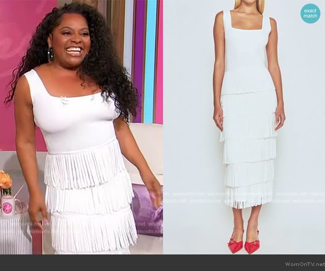 Endless Rose Knit Fringe Long Dress worn by Sherri Shepherd on Sherri