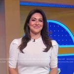 Erielle's white puff sleeve sweater on Good Morning America