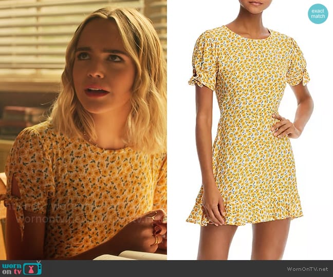 Faithfull The Brand Daphne Floral Mini Dress worn by Imogen Adams (Bailee Madison) on Pretty Little Liars Original Sin