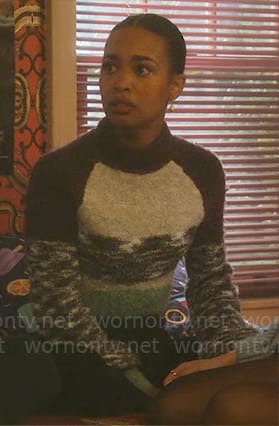 Faran’s colorblock sweater on Pretty Little Liars Original Sin