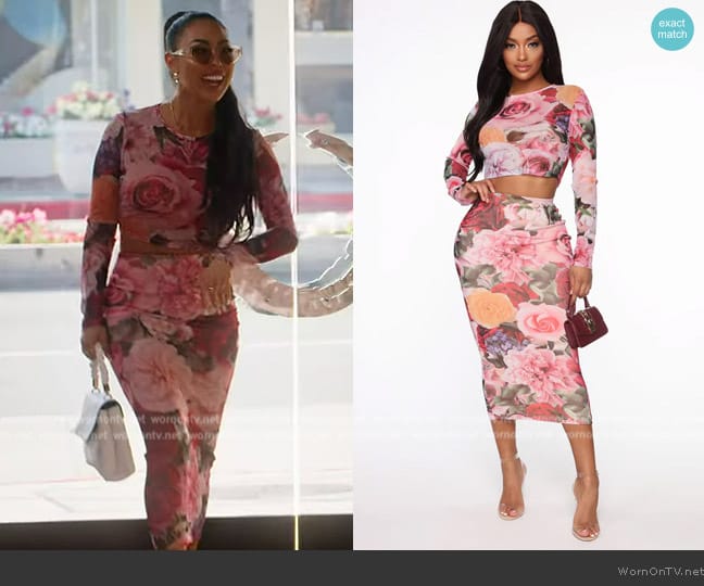 Fashion Nova Lola Midi Skirt Set worn by Kayla Carmona (Kayla Carmona) on Selling the OC