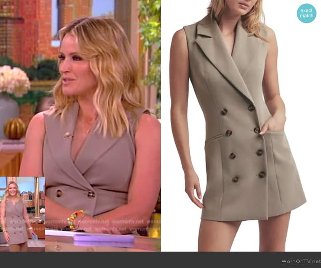 Favorite Daughter The Hailee Sleeveless Coat Minidress worn by Sara Haines on The View