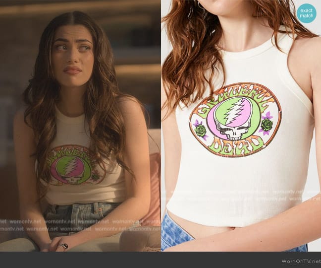 Forever 21 Grateful Dead Cropped Tank Top worn by Lauryn (Amelie Zilber) on Grown-ish