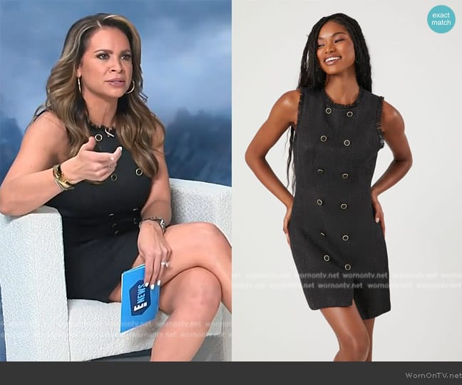 Forever 21 Tweed Sleeveless Mini Dress worn by Carolina Bermudez on E! News