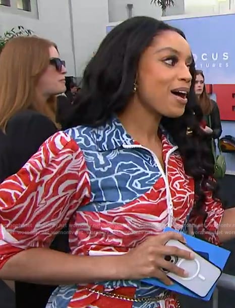 Francesca Amiker's colorblock floral dress on E! News