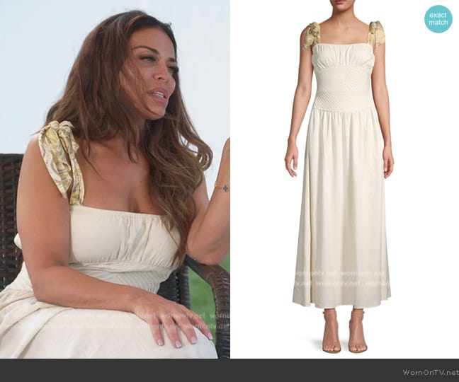 Free People Santorini Midi Dress worn by Dolores Catania on The Real Housewives of New Jersey