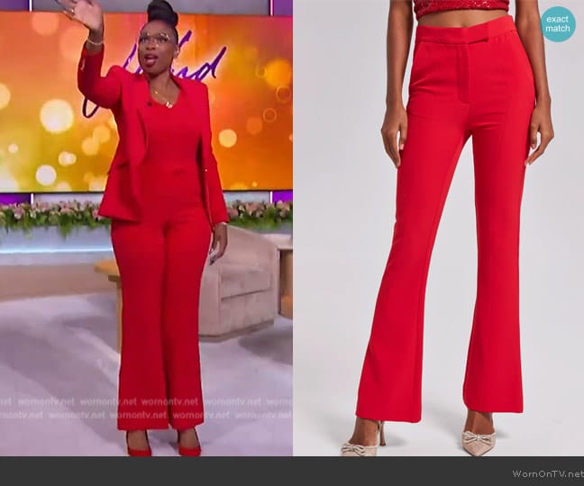 Generation Love Lucca Crepe Pants in Marmalade worn by Jennifer Hudson on The Jennifer Hudson Show