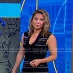 Ginger’s black knit v-neck dress on Good Morning America