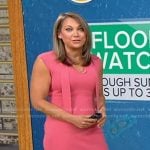 Ginger’s pink tie neck dress on Good Morning America