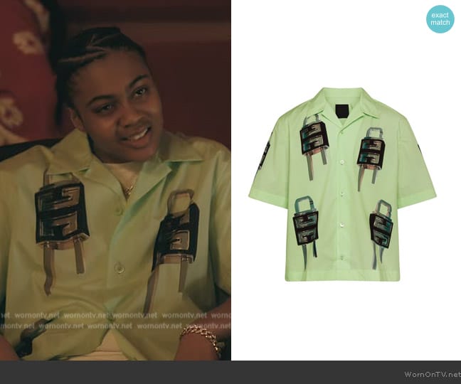 Givenchy  Boxy shirt with Hawaiian collar worn by Amari Noelle Ferguson (Amari Noelle Ferguson) on The Chi