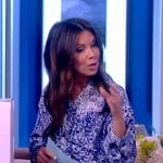 Gretta Monahan’s blue printed shirt on The View