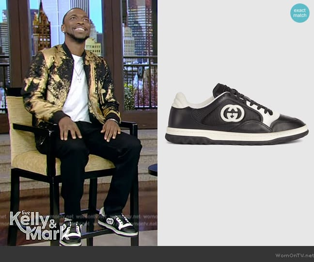  Mac80 Low Top Sneaker Gucci worn by Jay Pharoah on Live with Kelly and Mark