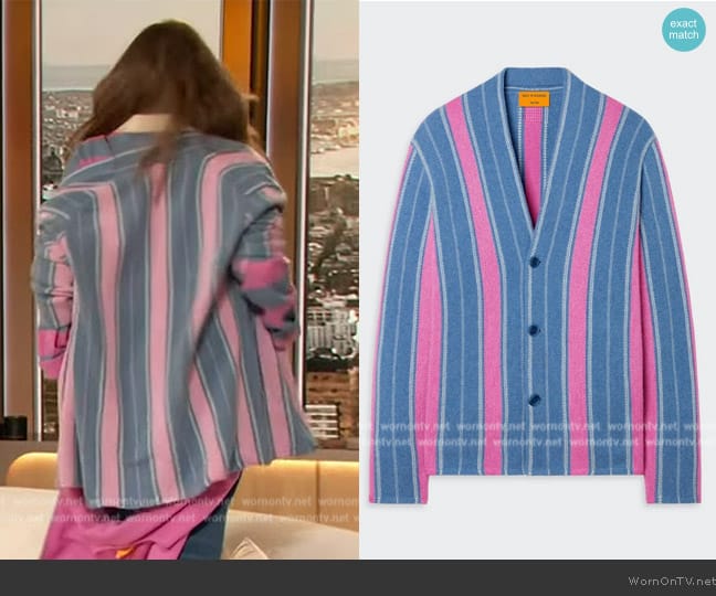 Guest in Residence Baja Everywear Cardigan worn by Drew Barrymore on The Drew Barrymore Show